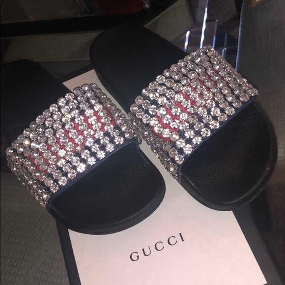 gucci slides bling